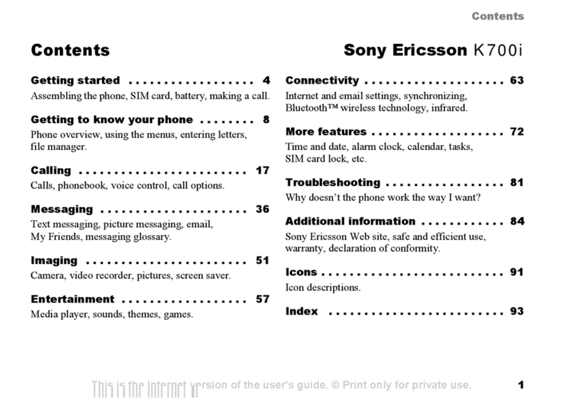 Sony Ericsson K700i Manuel utilisateur