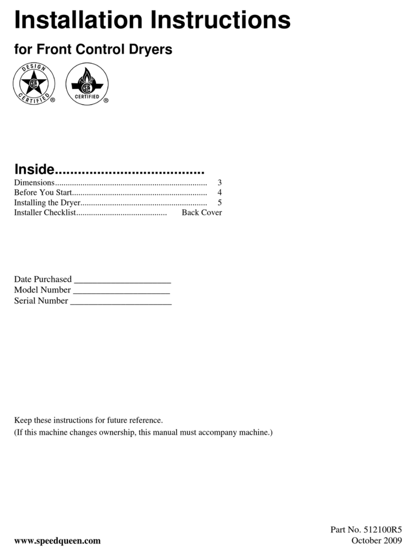 Speed Queen ADE41F Manuel utilisateur