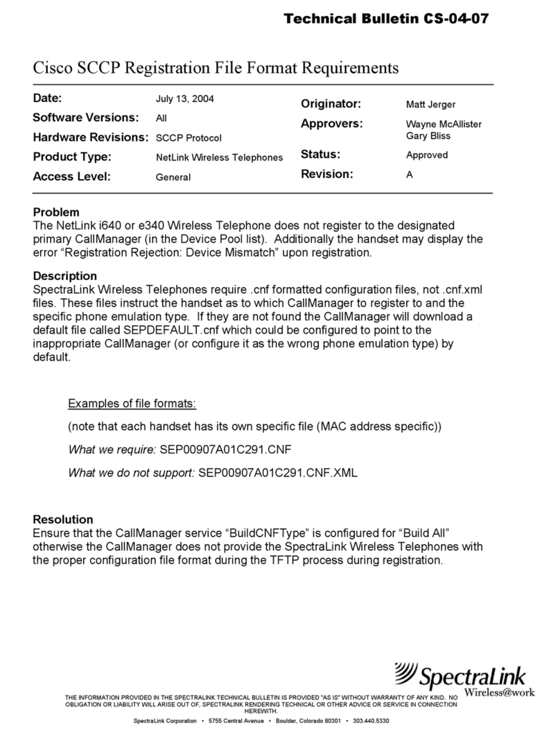 SpectraLink NetLink i640 Manuel de service