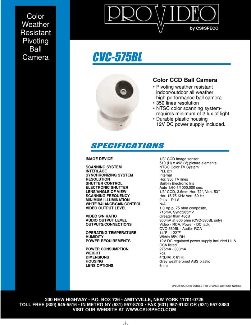 Speco CVC-575BL Manuel utilisateur