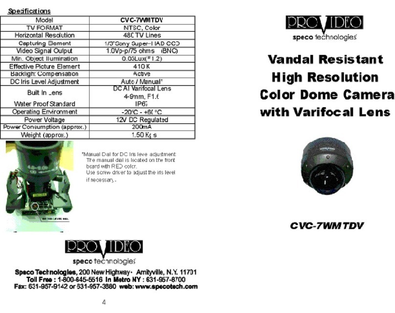 Speco CVC-7WMTDV Manuel utilisateur