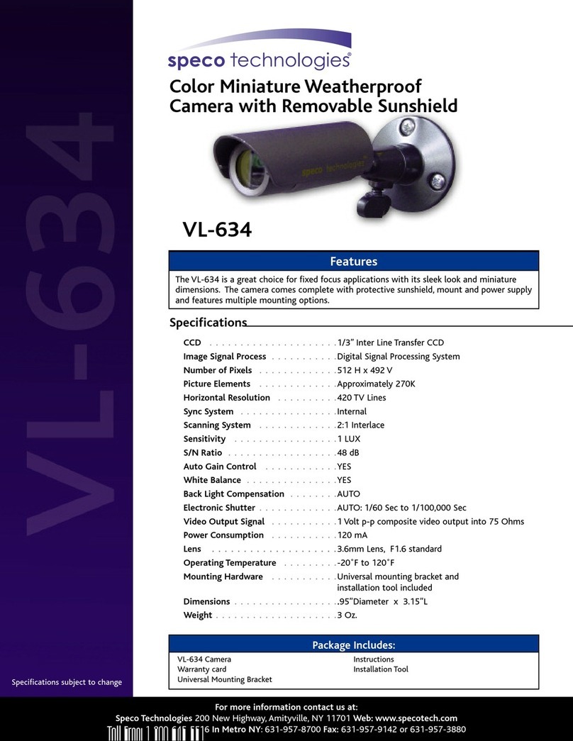 Speco VL-634 Manuel utilisateur