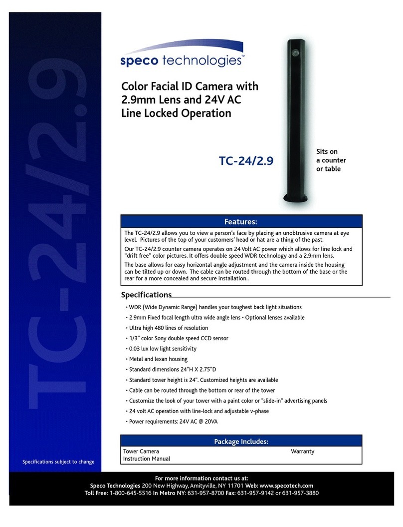 Speco TC-24/2.9 Manuel utilisateur Speco TC-24/2.9 Manuel utilisateur