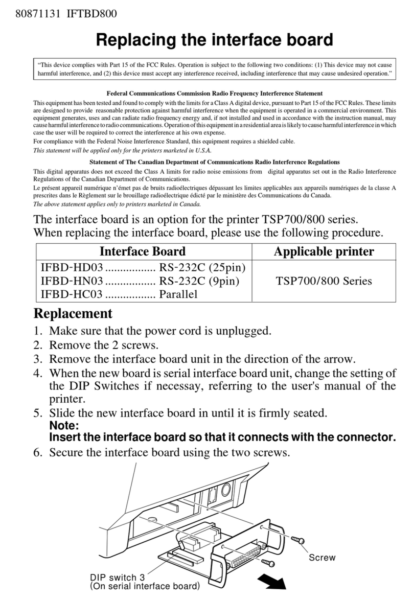 Star Micronics TSP700 Series Manuel d'utilisation et d'entretien Star Micronics TSP700 Series Manuel d'utilisation et d'entretien