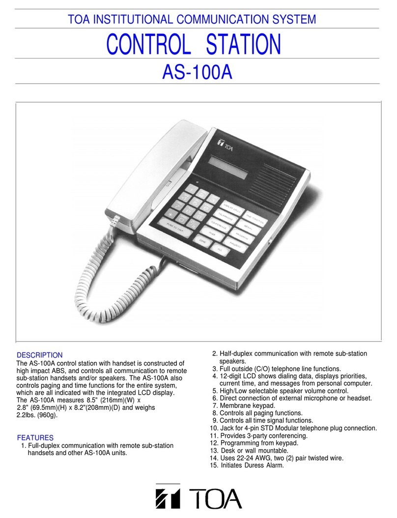 Toa AS-100A Manuel utilisateur