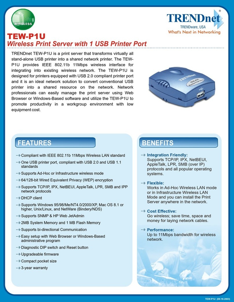 TRENDnet TEW-P1U Manuel utilisateur