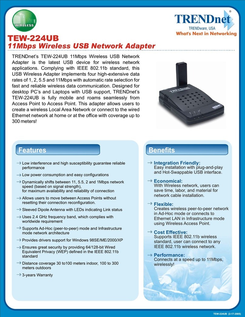TRENDnet TEW-224UB Manuel utilisateur