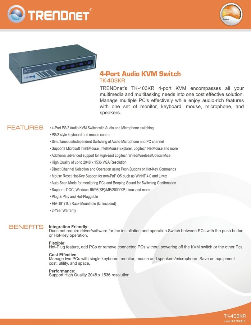 TRENDnet TK-403KR Manuel utilisateur TRENDnet TK-403KR Manuel utilisateur