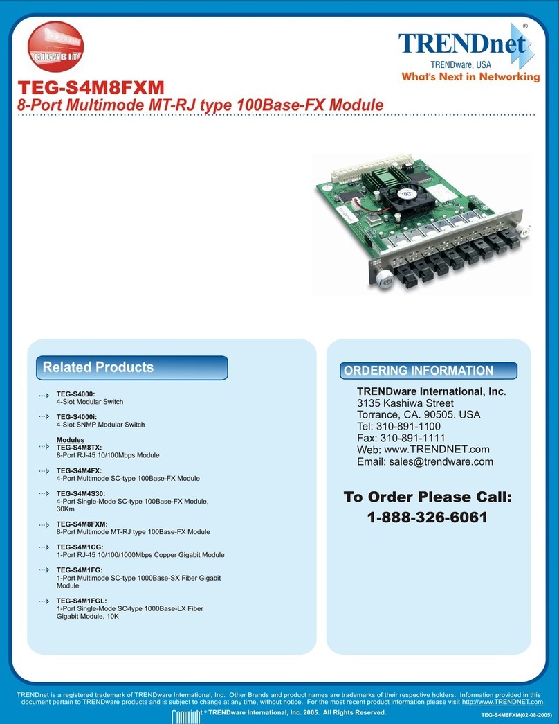 TRENDnet TEG-S4M8FXM Manuel TRENDnet TEG-S4M8FXM Manuel