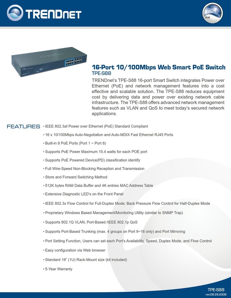 TRENDnet TPE-S88 - Web Smart PoE Switch Manuel utilisateur