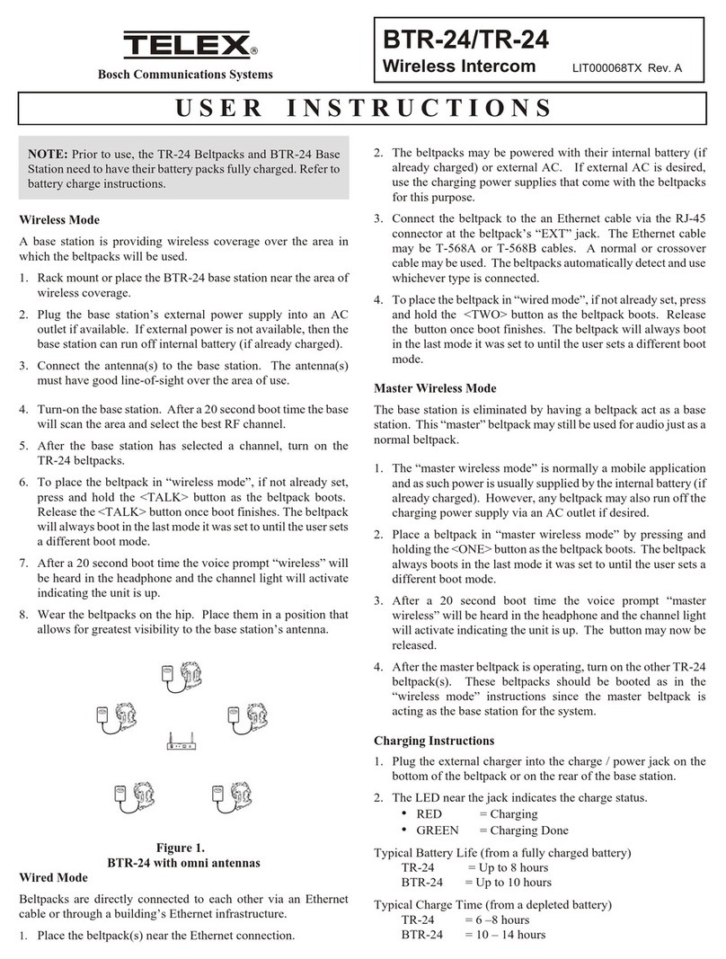 Telex BTR-24 Manuel utilisateur