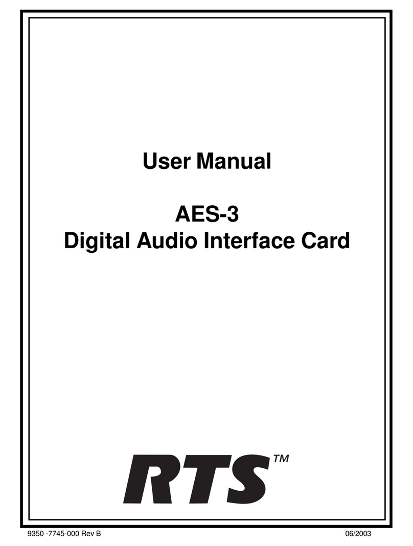 RTS AES-3 Manuel utilisateur