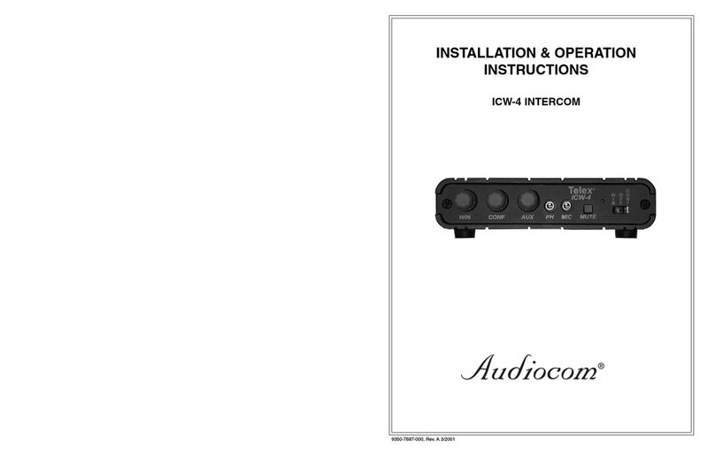 Telex Audiocom ICW-4 Instructions d'installation