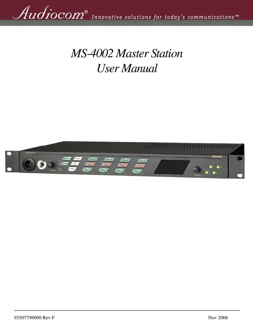 Audiocom MS-4002 Manuel utilisateur Audiocom MS-4002 Manuel utilisateur