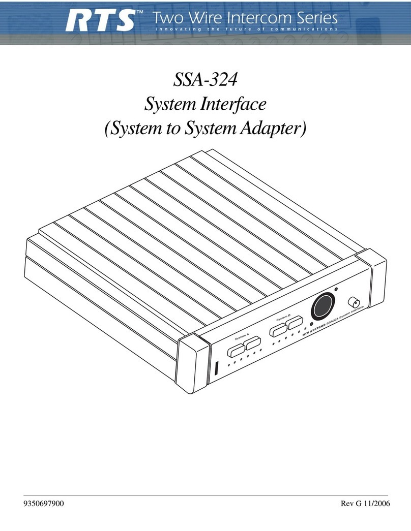 RTS SSA-324 Manuel utilisateur