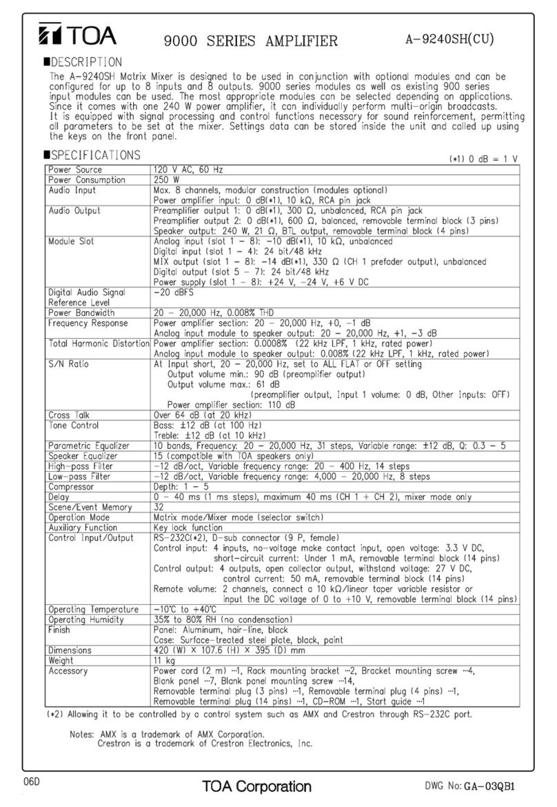 Toa A-9240SH Manuel utilisateur