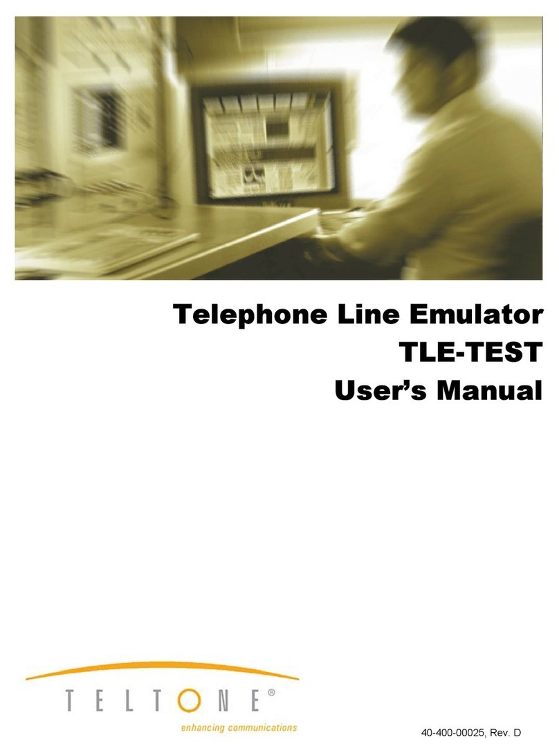 Teltone TLE-TEST Manuel utilisateur Teltone TLE-TEST Manuel utilisateur