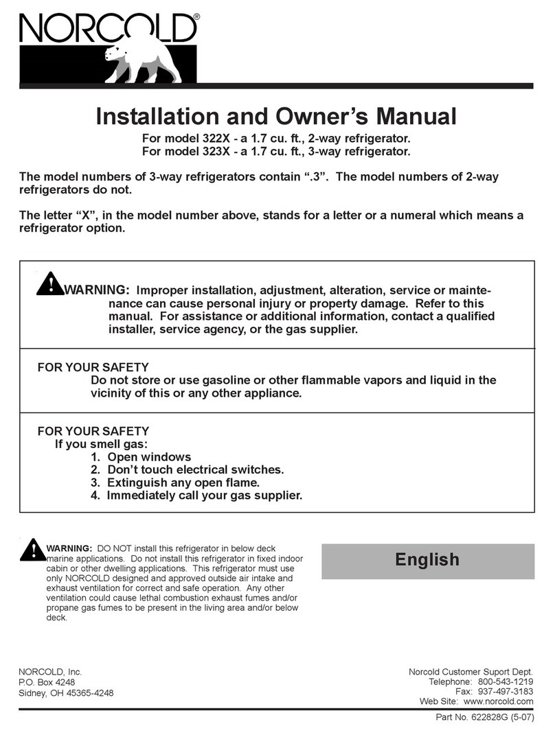Norcold 322 Series Instructions d'installation