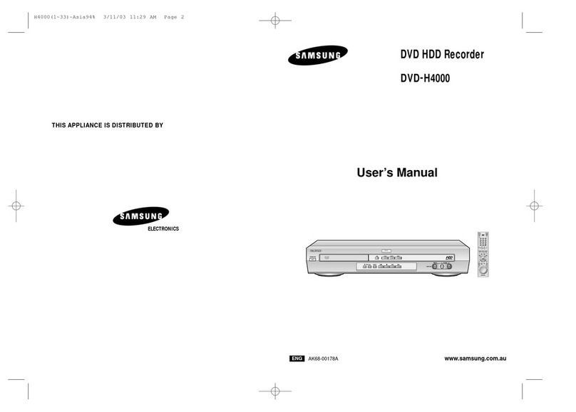 Samsung DVD-H4000 Manuel utilisateur