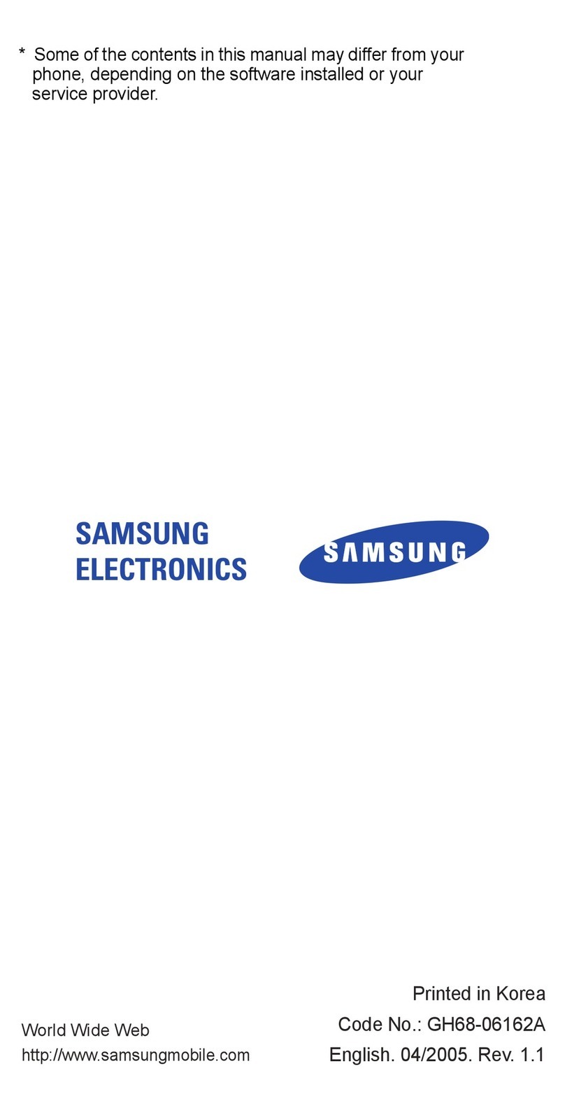 Samsung SGH-E638 Manuel utilisateur