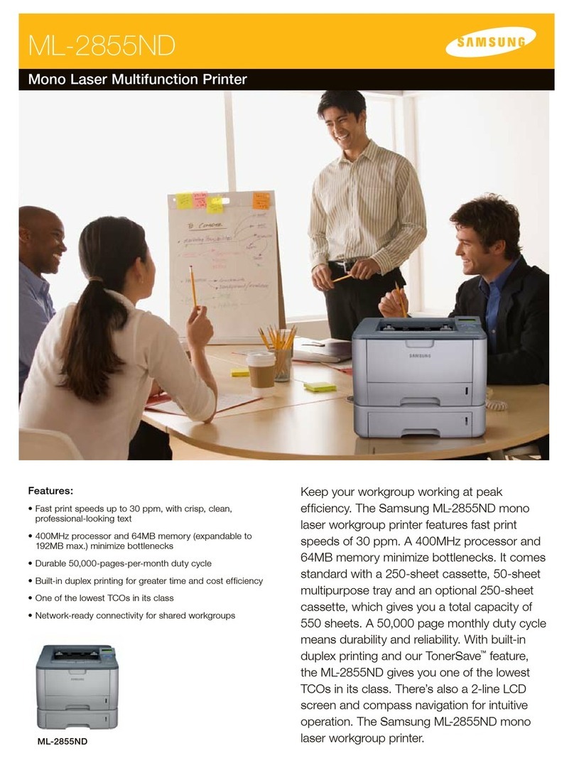 Samsung ML-2855ND Manuel utilisateur Samsung ML-2855ND Manuel utilisateur