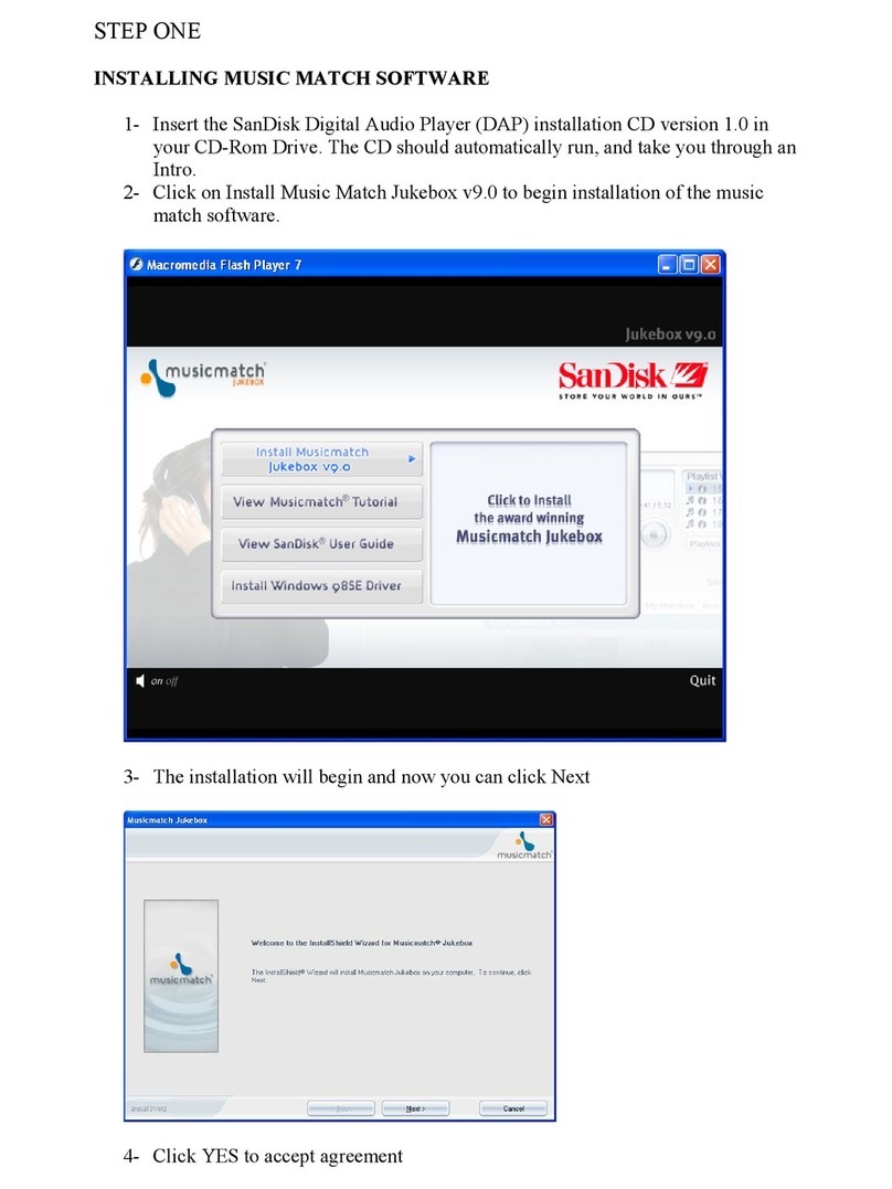SanDisk musicmatch Manuel utilisateur
