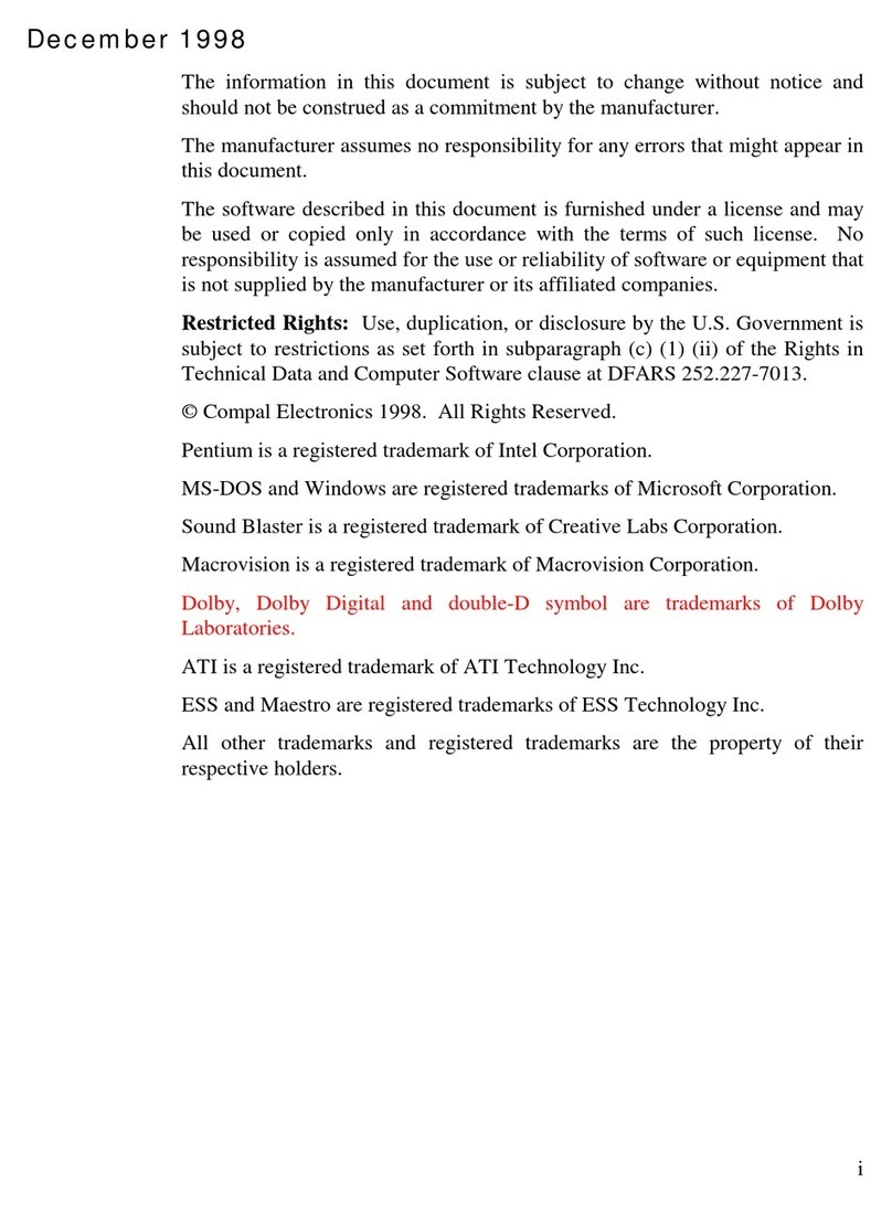 Sceptre S6500 Manuel utilisateur