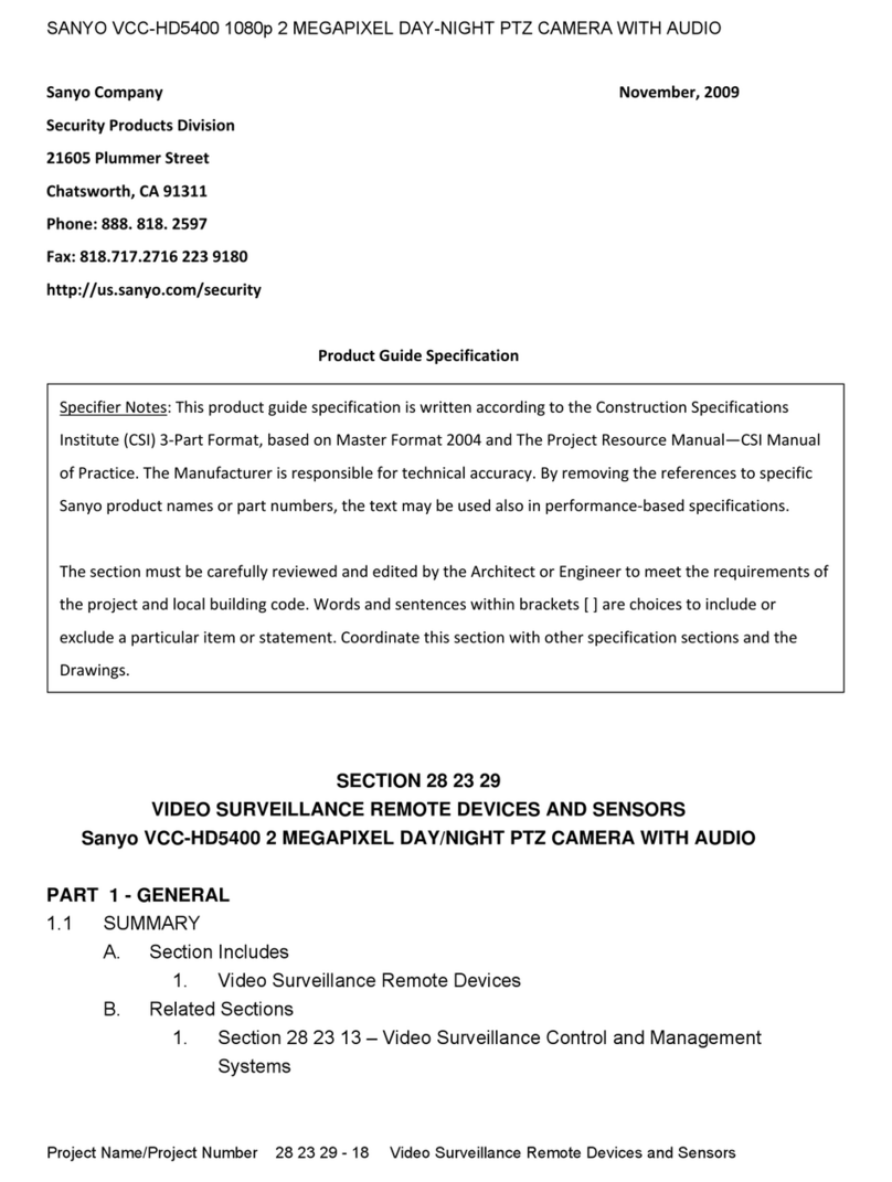 Sanyo VCC-HD5400 Manuel utilisateur