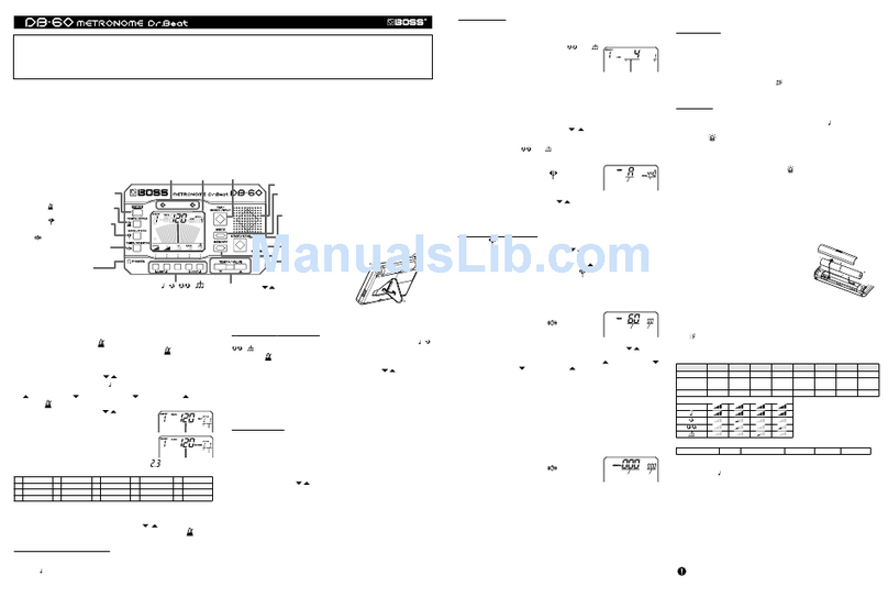 BOSSCO DB-60 Manuel utilisateur BOSSCO DB-60 Manuel utilisateur
