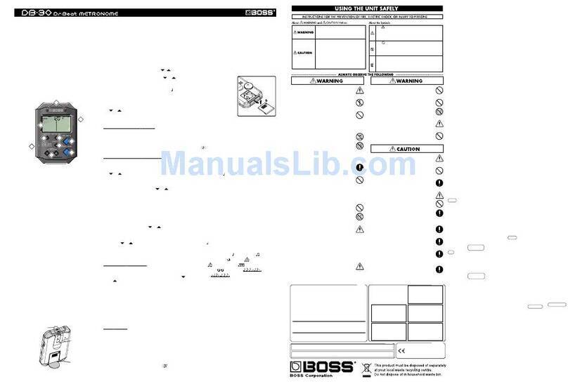 BOSSCO Dr. Beat DB-30 Manuel utilisateur