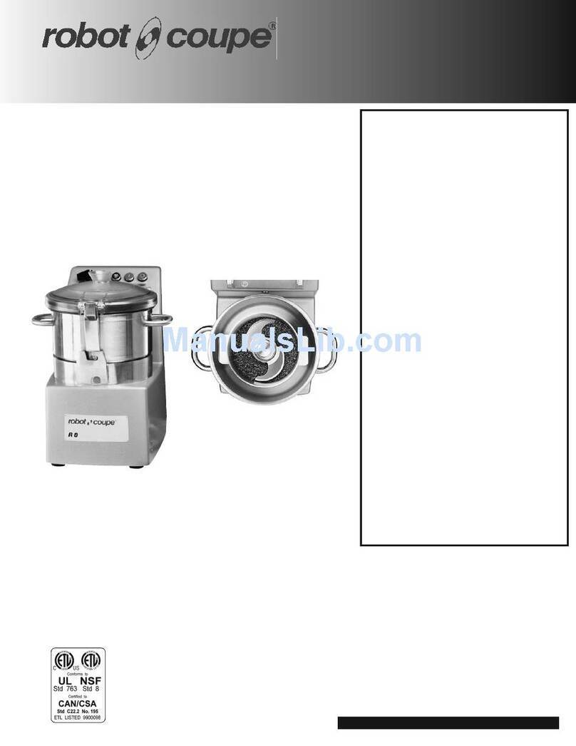 Robot Coupe R8 Manuel utilisateur Robot Coupe R8 Manuel utilisateur