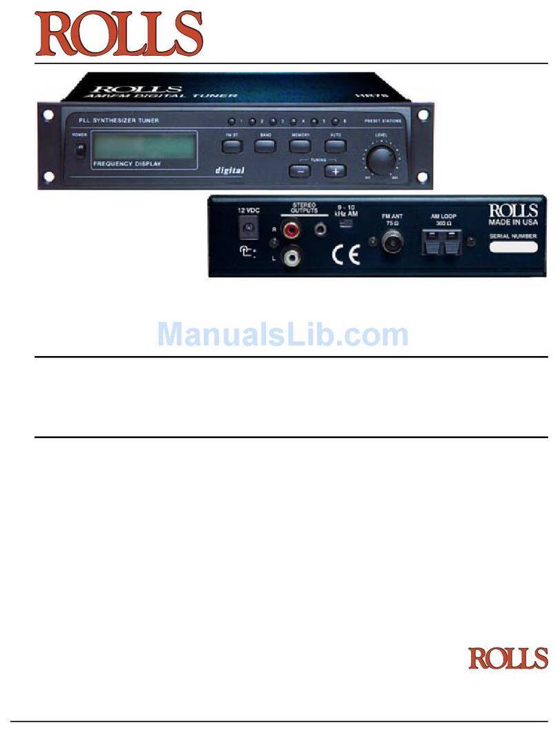 Rolls HR78 Manuel utilisateur