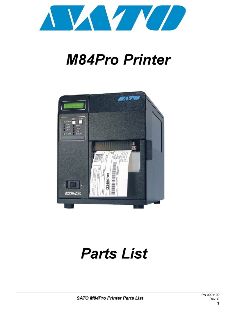 SATO M-84Pro Series Manuel utilisateur SATO M-84Pro Series Manuel utilisateur