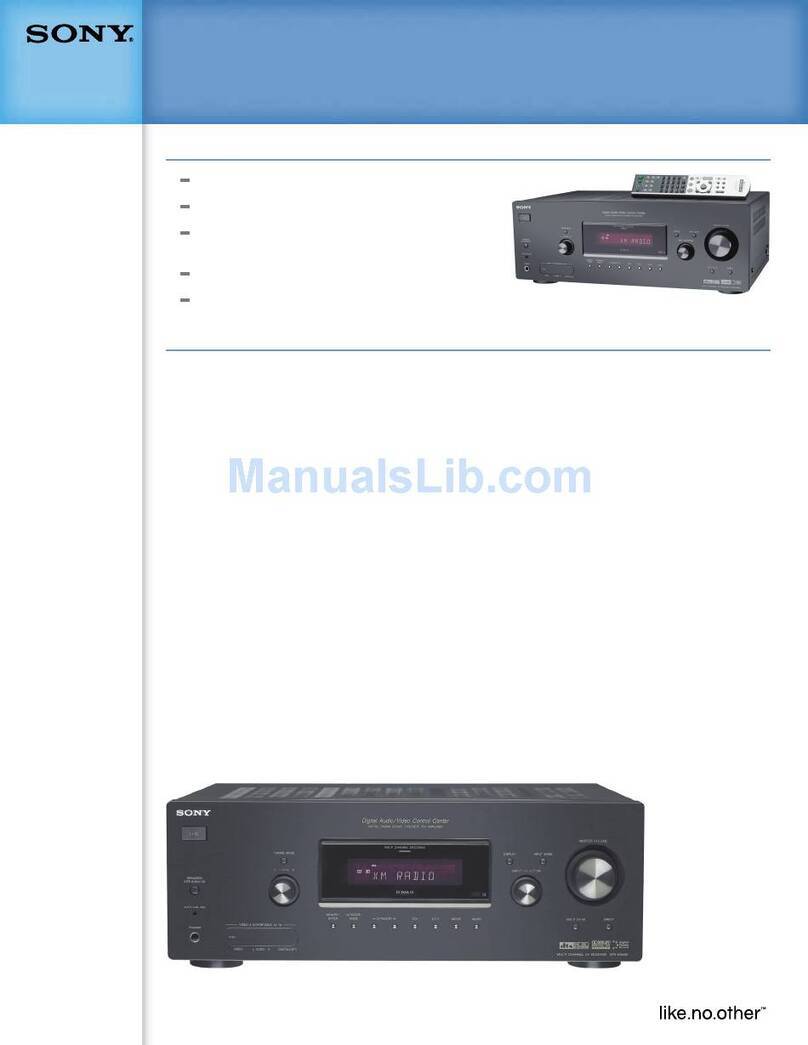 Sony STR-DG600 - Multi Channel Av Receiver Manuel utilisateur