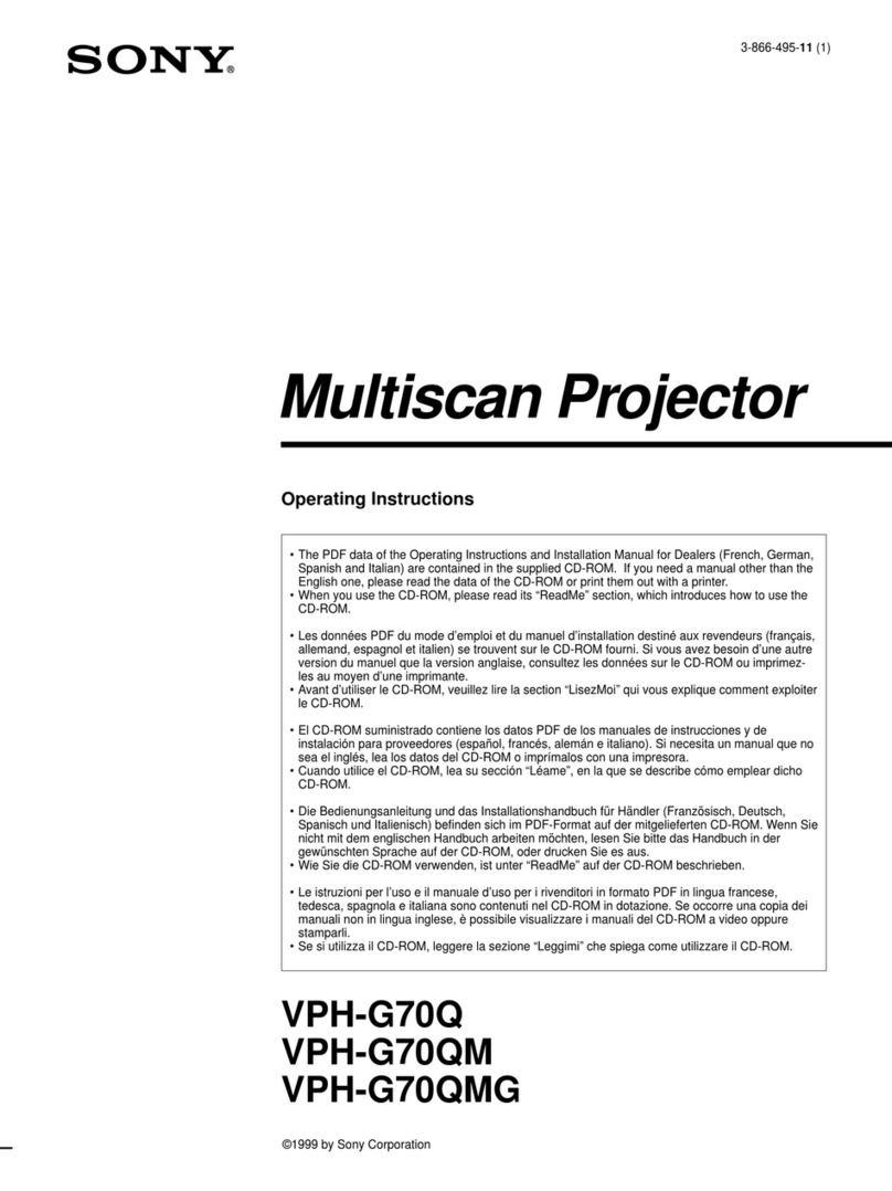 Sony VPH-G70Q Manuel utilisateur