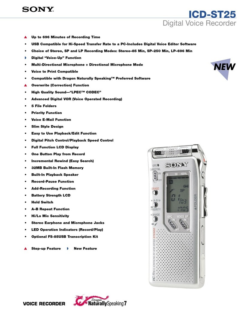 Sony ICD-ST25 Digital Voice Editor 2 Manuel utilisateur