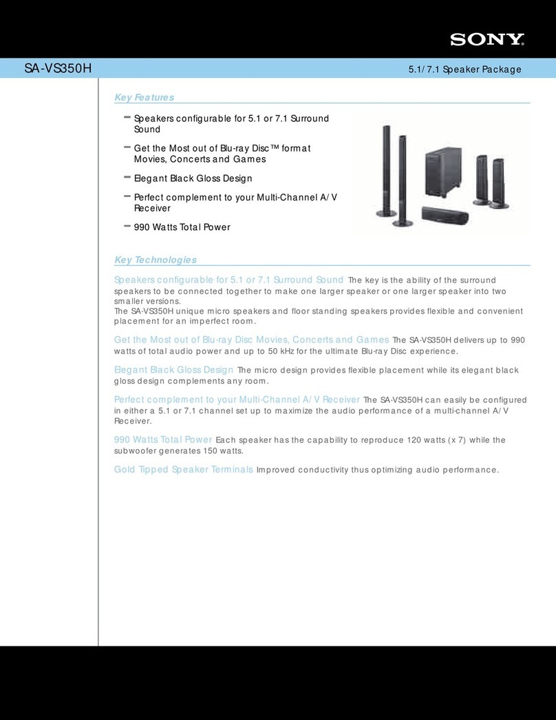 Sony SA-VS350H Manuel utilisateur Sony SA-VS350H Manuel utilisateur