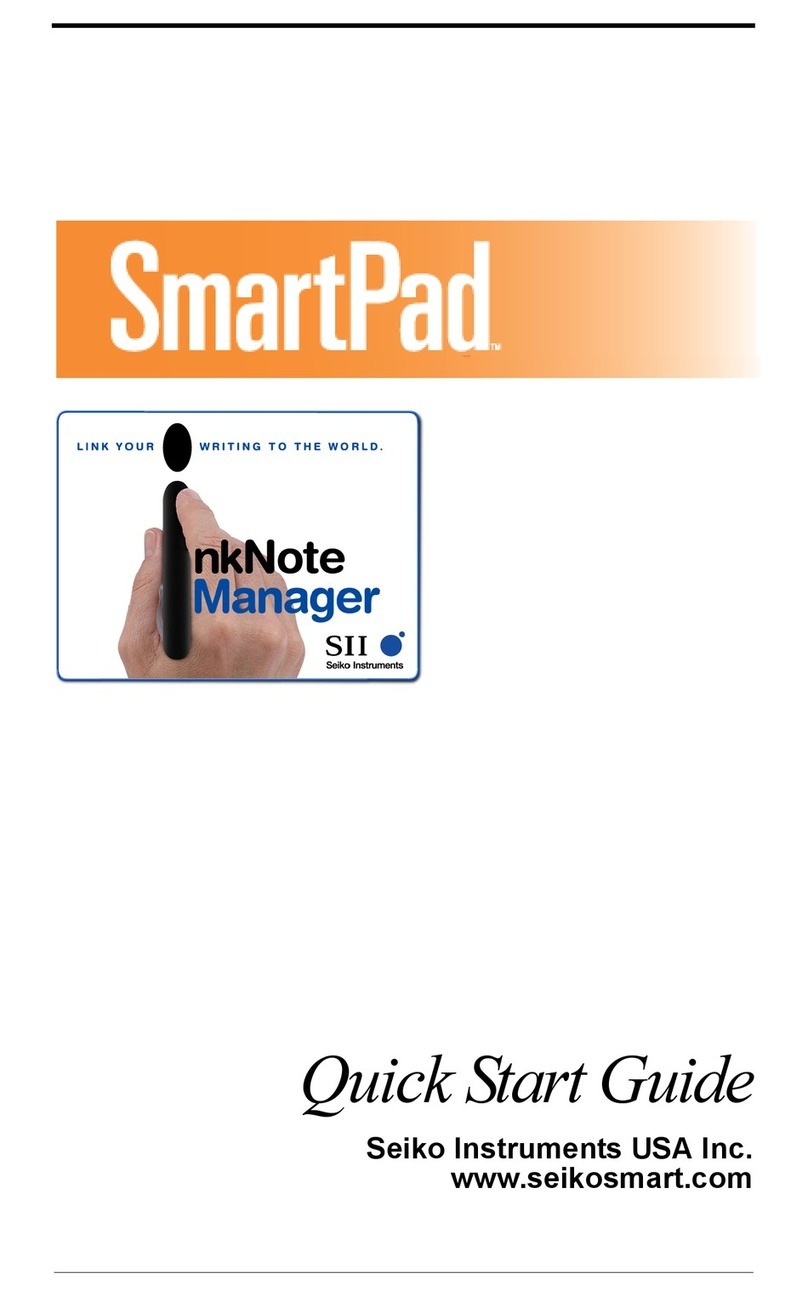 Seiko SmartPad SP580 Manuel utilisateur