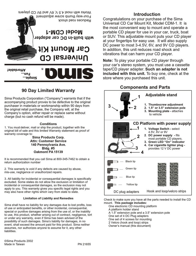 Sima CDM-1 Manuel utilisateur