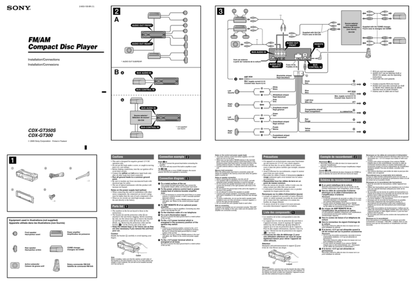 Sony CDX-GT300 Guide produit