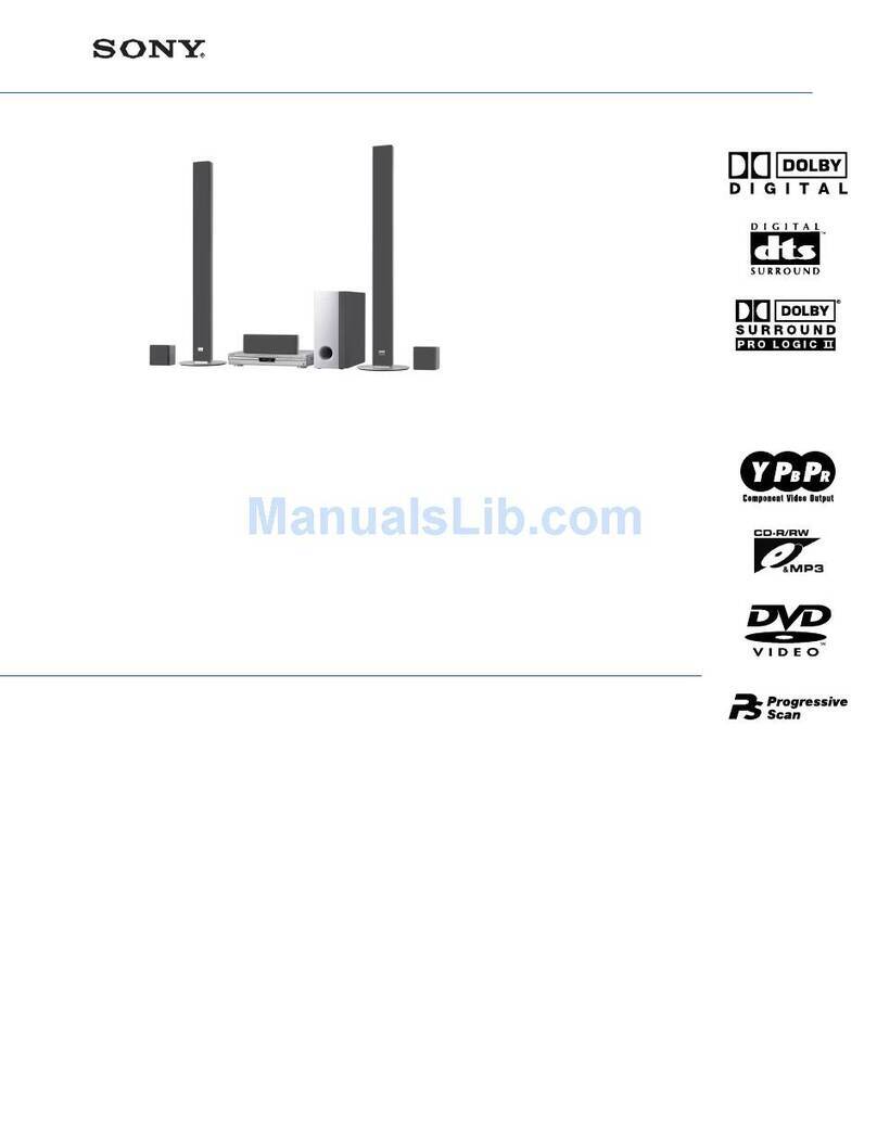 Sony DAV-BC250 - Dvd Home Theater System Manuel utilisateur