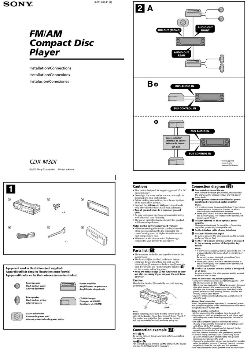 Sony CDX-M3DI  (XT-XM1) Guide produit