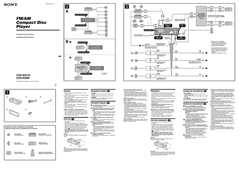 Sony CDX-R30M - Fm/am Compact Disc Player Guide produit