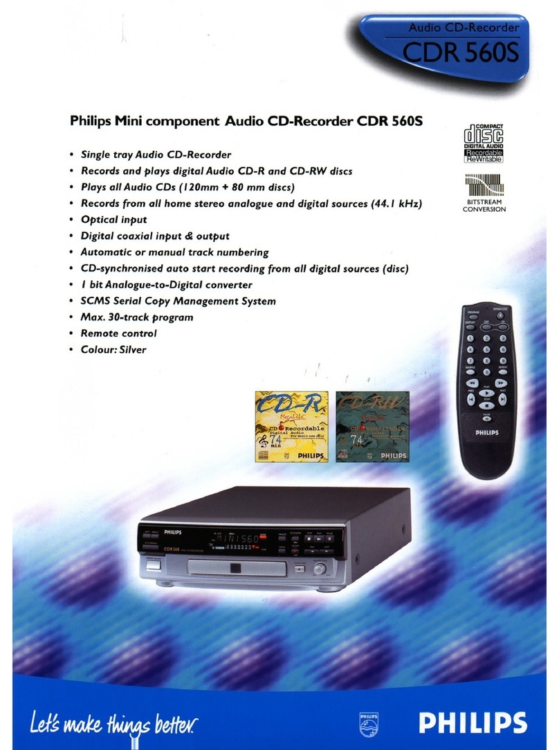 Philips CDR560BK Manuel utilisateur