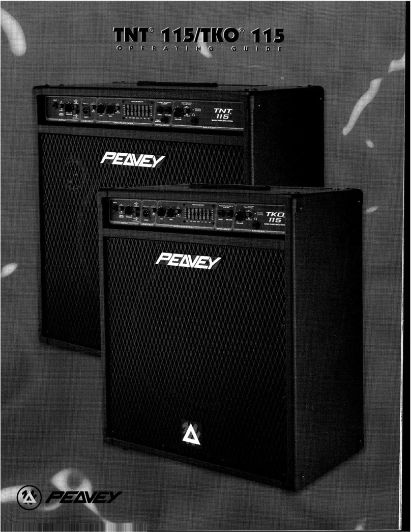 Peavey Tour TKO 115 Manuel utilisateur Peavey Tour TKO 115 Manuel utilisateur