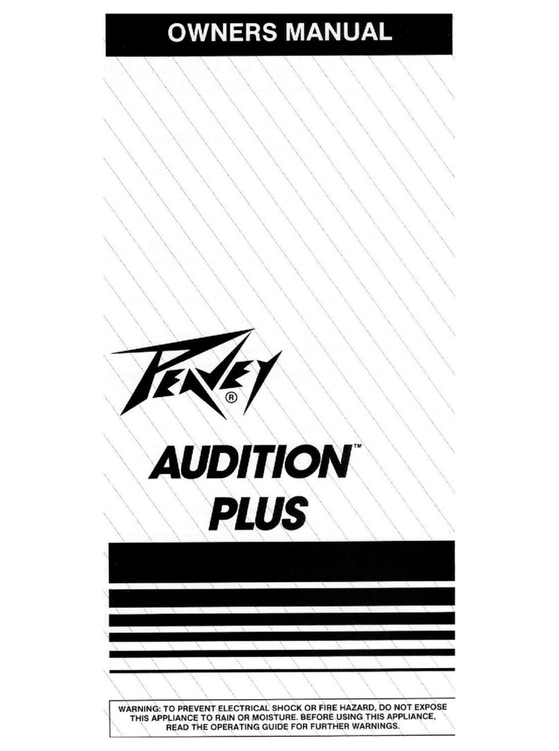 Peavey Audition Audition Plus Manuel utilisateur