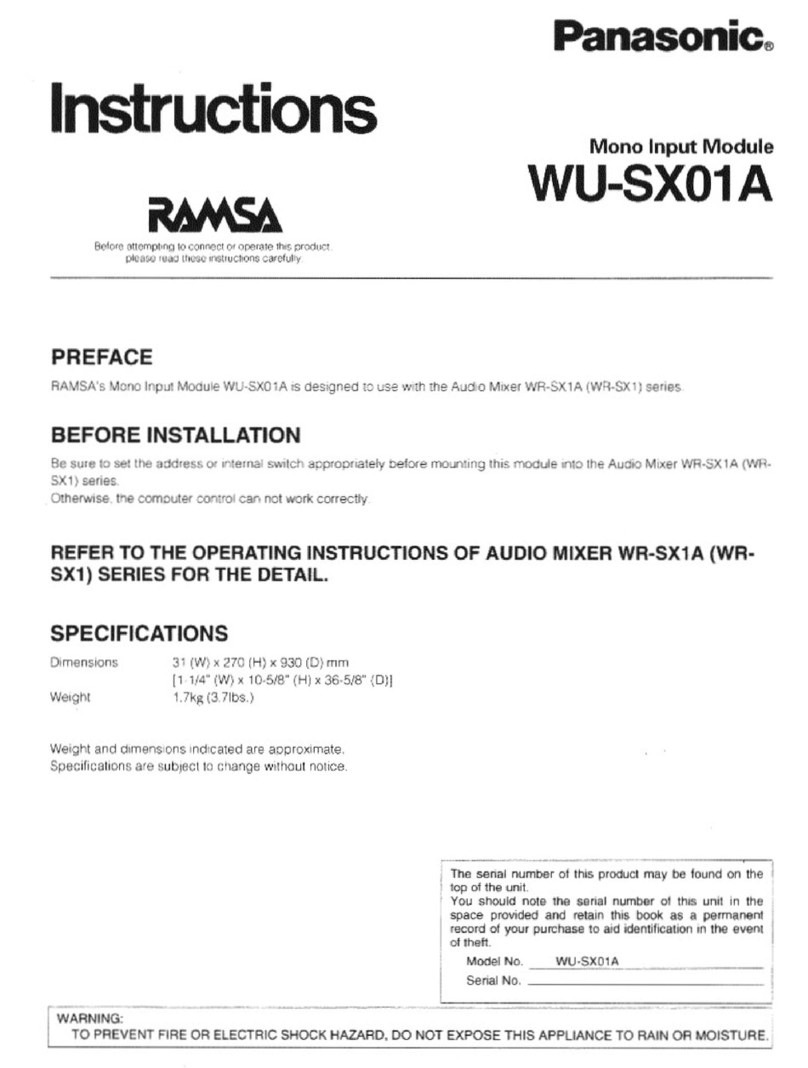 Panasonic WU-SX01 Manuel utilisateur