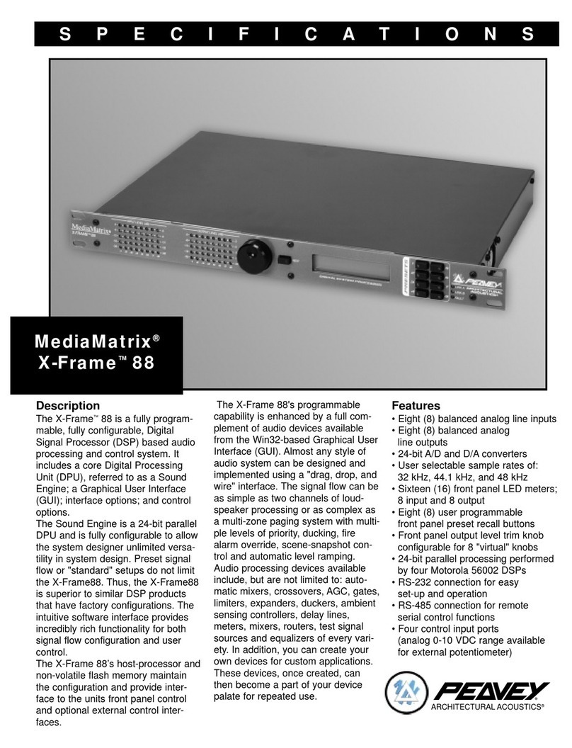 Peavey MediaMatrix X-Frame 88 Manuel utilisateur