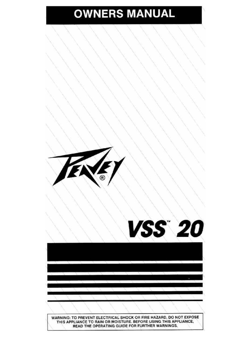 Peavey VSS 20 Manuel utilisateur