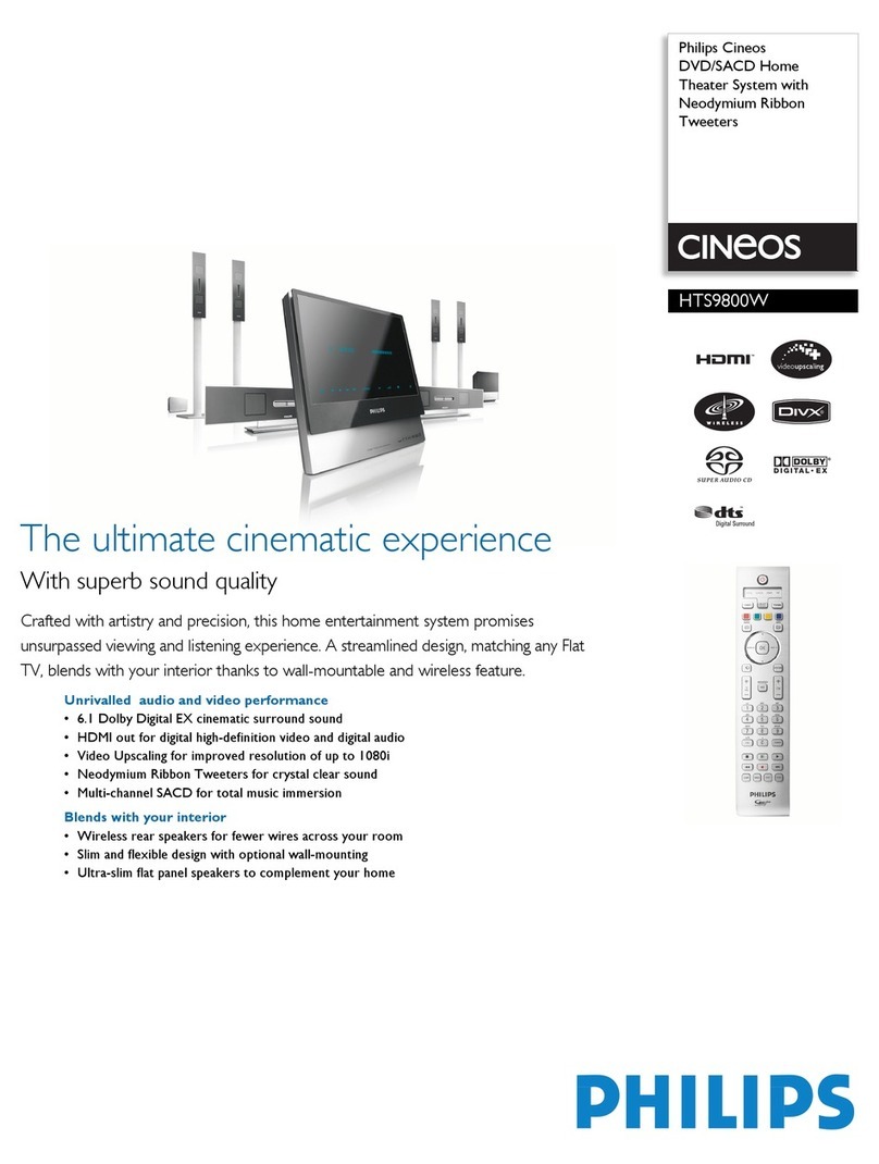 Philips HTS9800W Manuel utilisateur Philips HTS9800W Manuel utilisateur